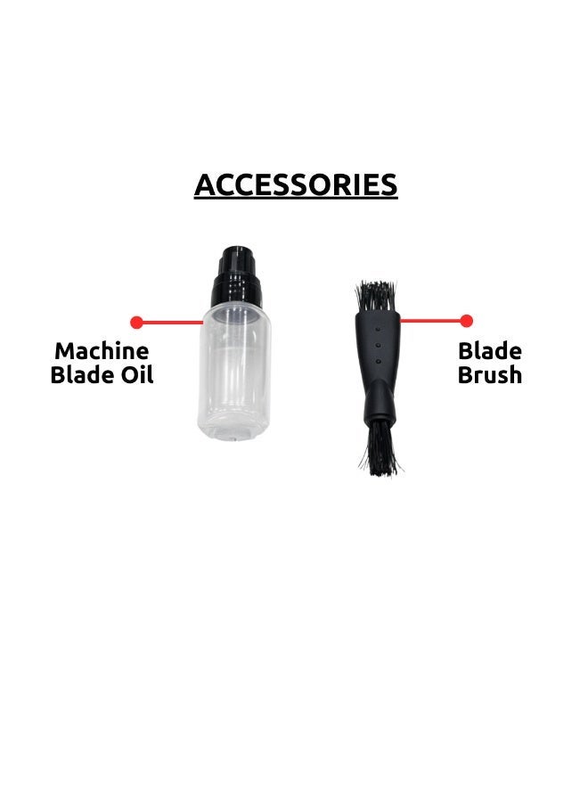 Milano Plus Milano Professional Hair Clipper MS-609 – Cordless & Cord Hair Trimmer for Men, Turbo Motor, 60-Min Battery, 5 Guide Combs Barber Trimmer - Image 4